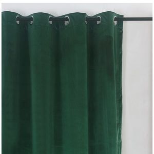 4 dark green velvet panels